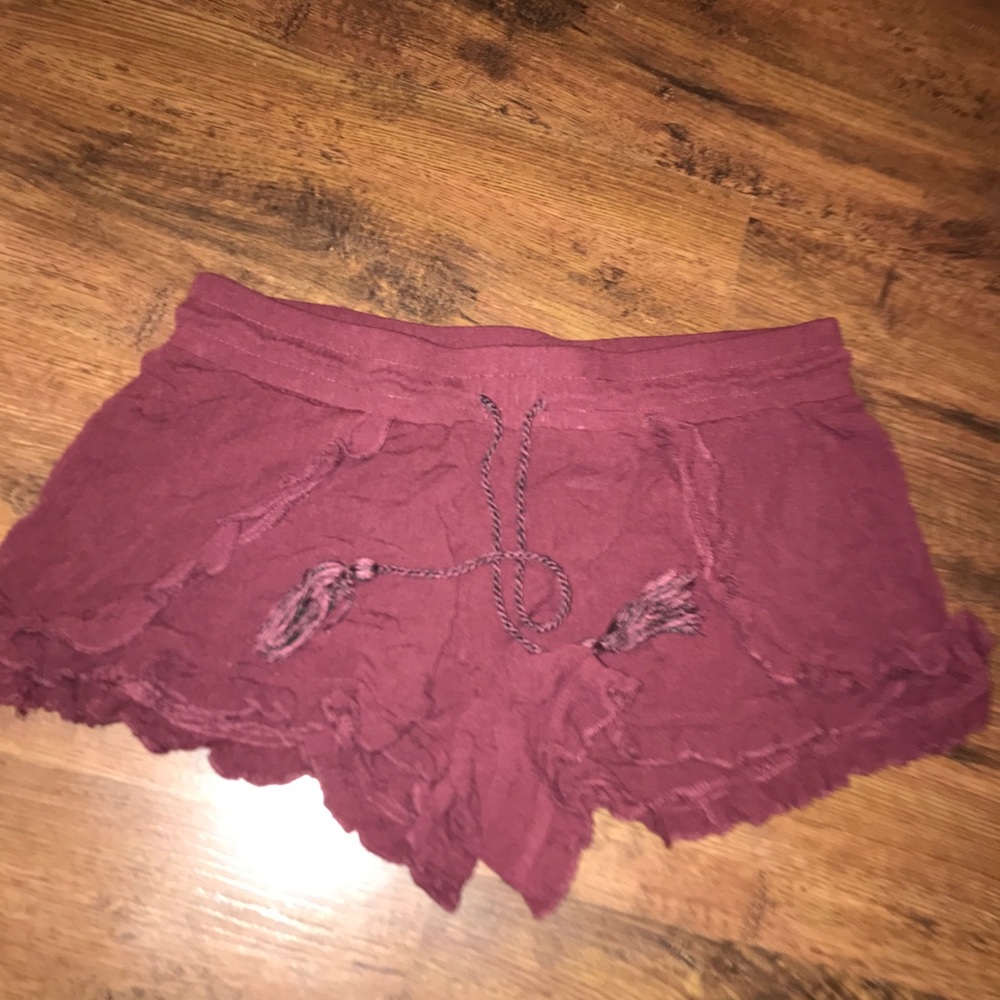 Boho maroon shorts